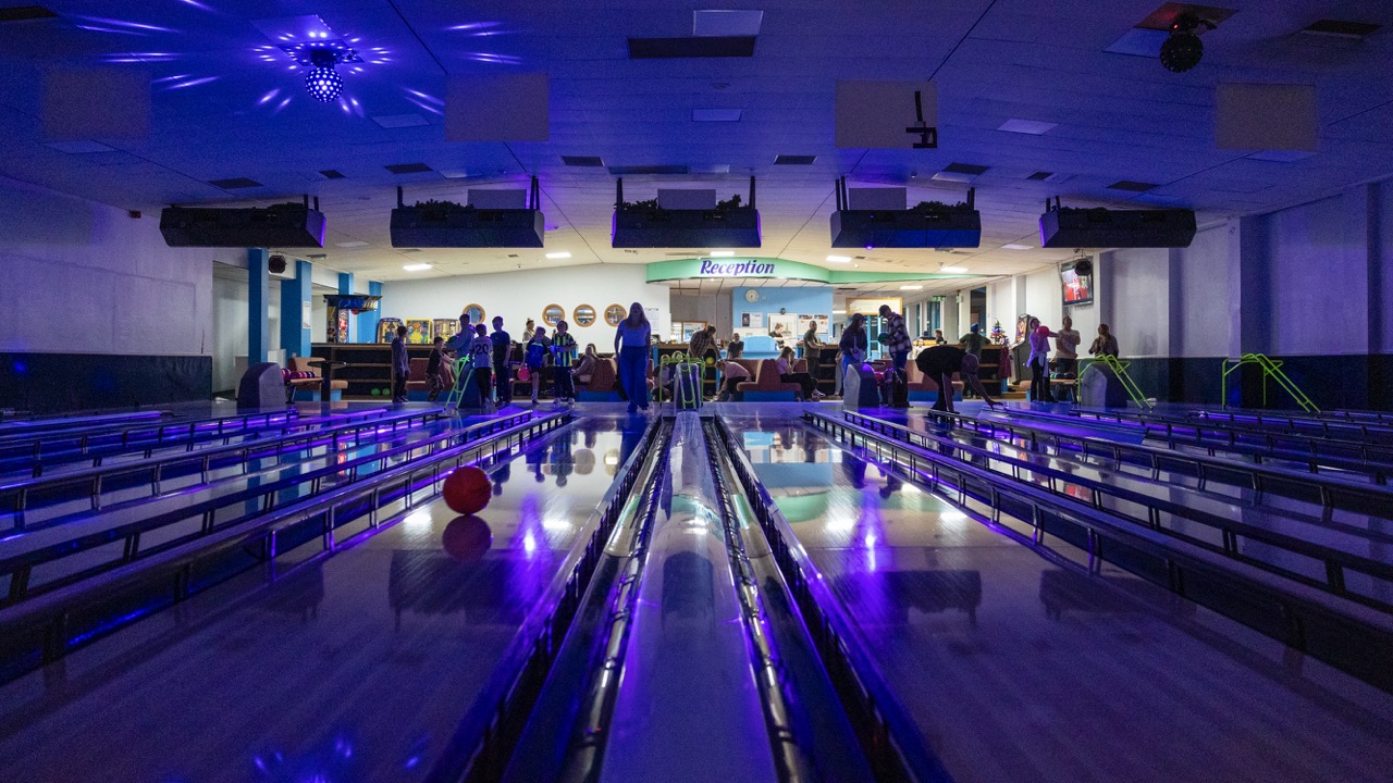 Bowling lanes at Phoenix Bowl Milford Haven